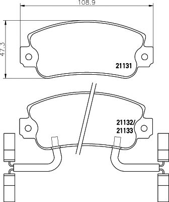 HELLA PAGID 8db355018931 -  Комплект тормозных колодок, дисковый тормоз